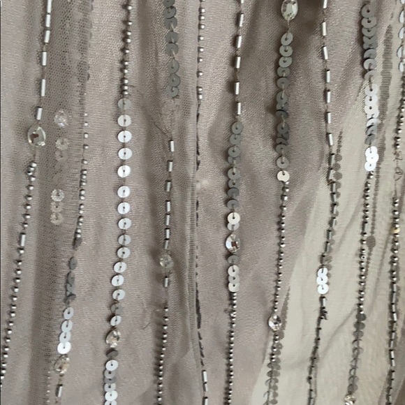 Aidan Mattox Silver sequin beaded gown size 0 - Picture 7 of 9